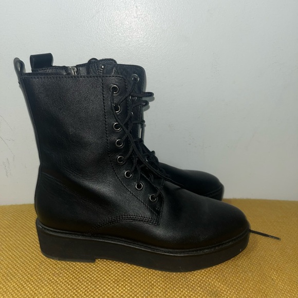 Black Lace-Up Boots - Picture 2 of 5